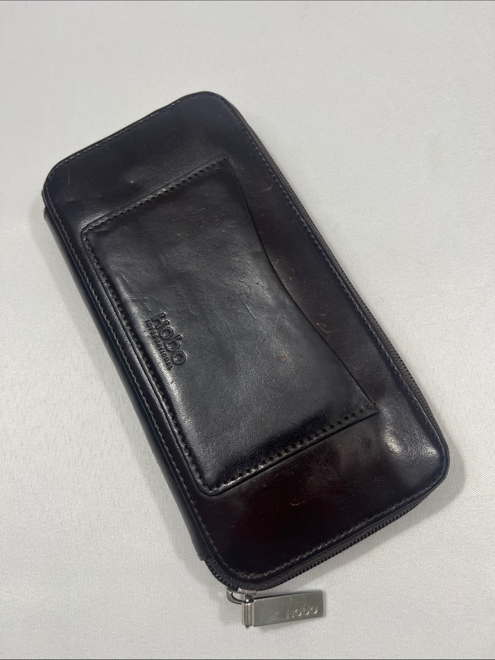 HOBO Brown Leather Zip-Around Wallet